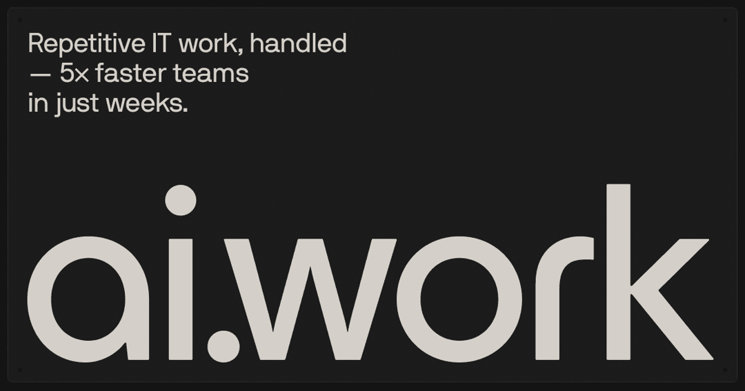 ai.work website homepage built with Framer