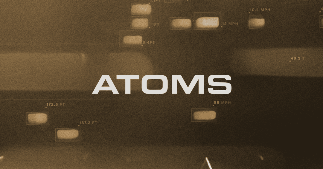 Atoms website homepage built with Framer