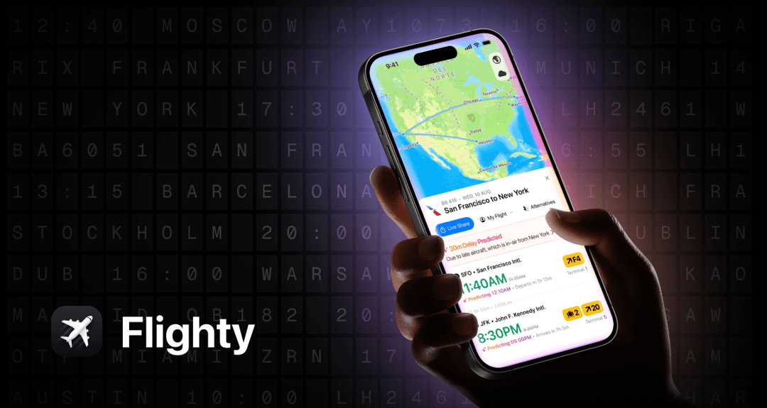 Flighty app marketing homepage built with Framer