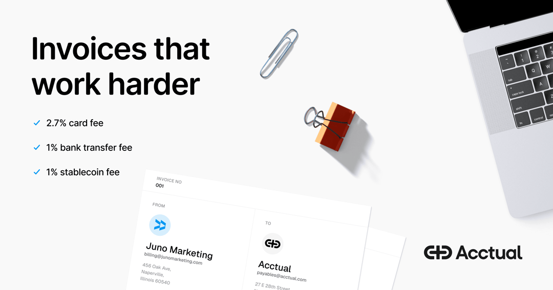 Acctual website homepage built with Framer