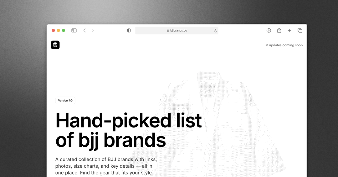 bjj✴︎brands website homepage built with Framer