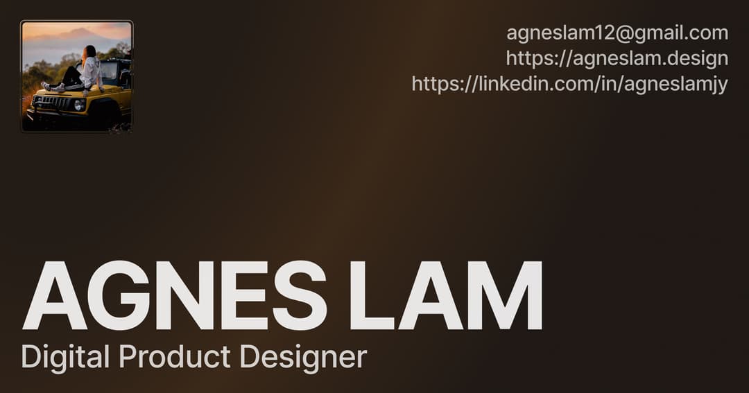 Agnes Lam Portfolio website homepage built with Framer