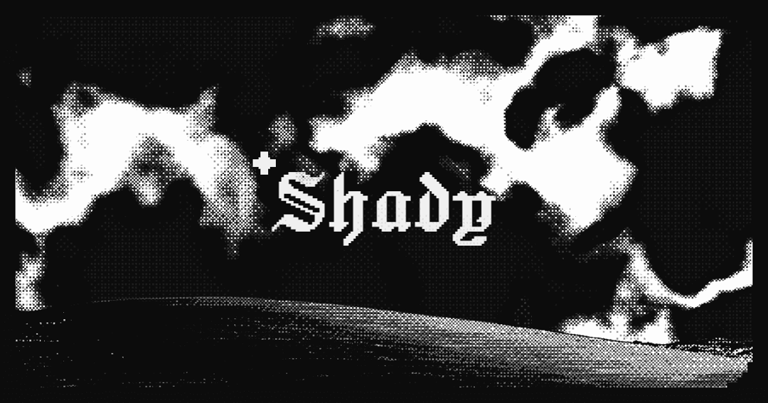 8bit Shady website homepage built with Framer