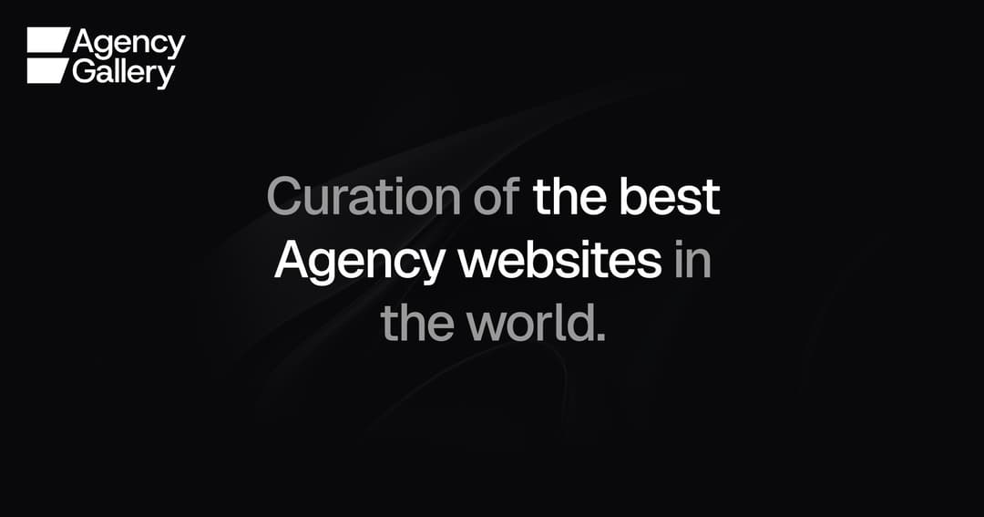 Agency Gallery website homepage built with Framer