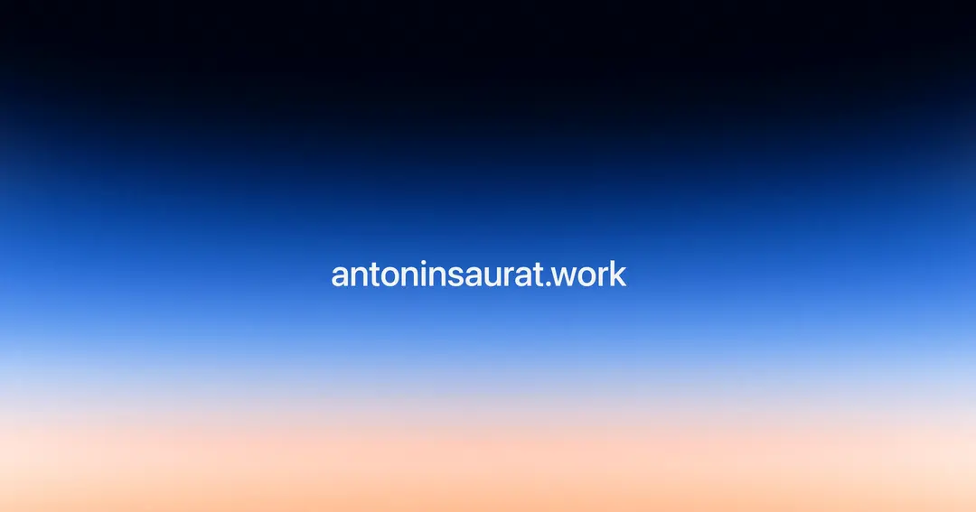 Antonin Saurat website homepage built with Framer